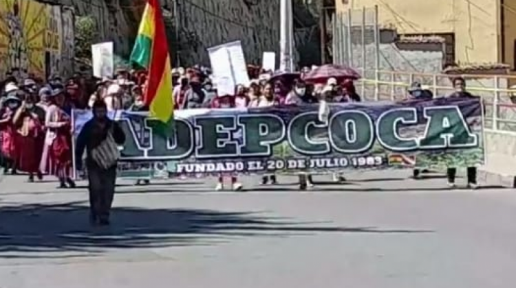 Marcha de Adepcoca para la liberación de sus detenidos.