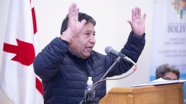 David Choquehuanca en el 25 aniversario de la Fundación de la Asociación de Gobiernos Autónomos Municipales de Chuquisaca. Foto: Vicepresidencia