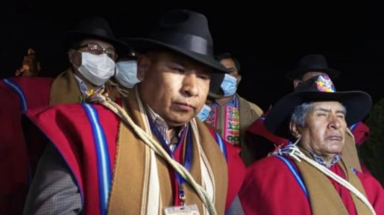 El dirigente expulsado de los ponchos rojos, Ovidio Mamani. Foto: Red Patria Nueva.