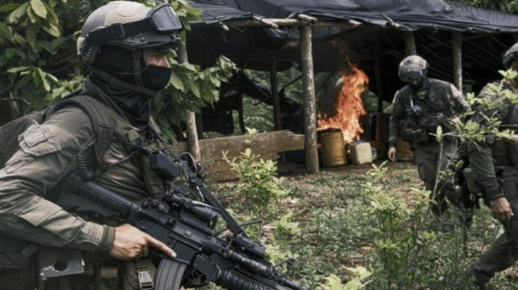 Un operativo antidroga en Colombia.