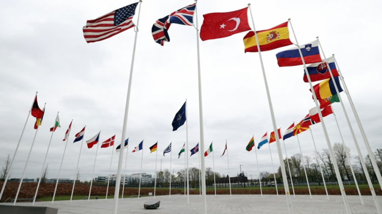 Banderas de los países miembros de la OTAN.