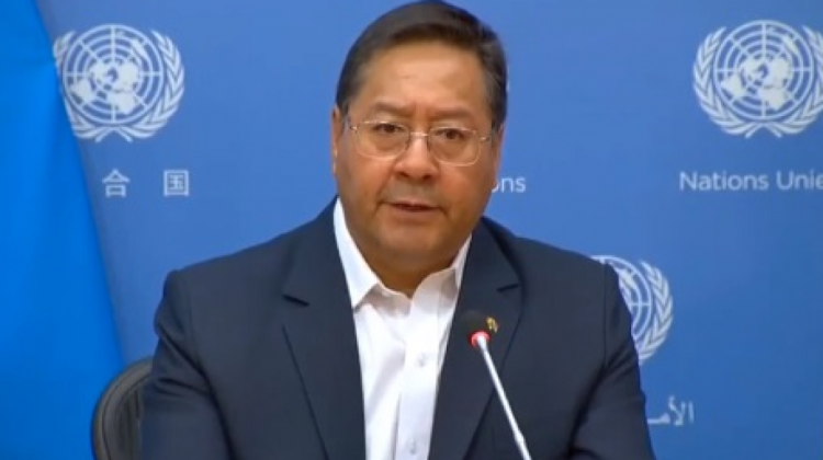 Presidente Luis Arce. Foto: captura video