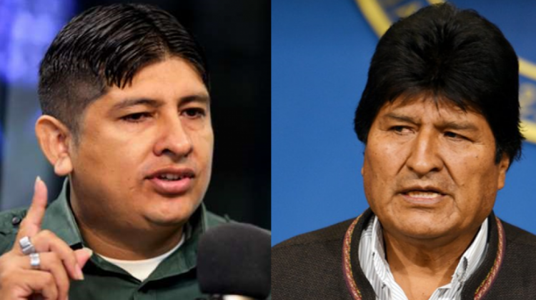 Rolando Enríquez Cuellar y Evo Morales