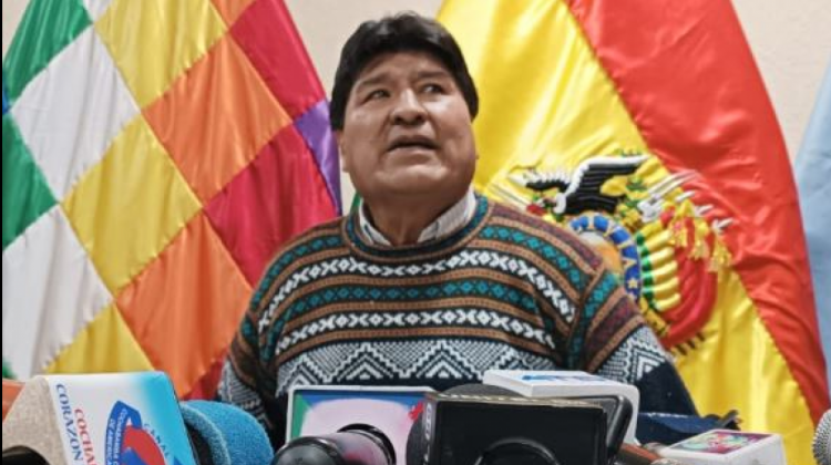 Expresidente Evo Morales, en una entrevista anterior. Foto. La Razón.