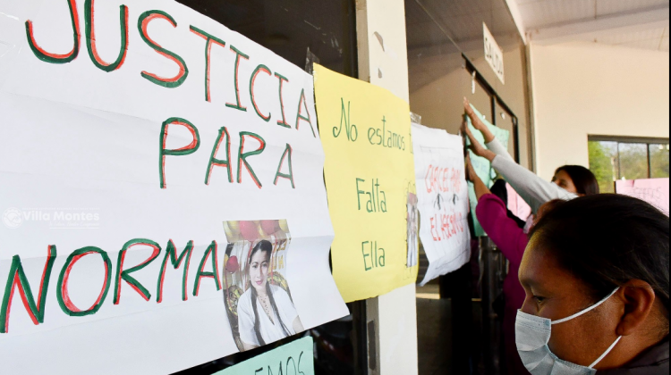 Carteles pidiendo justicia para Norma Tárraga. Foto: Gran Chaco