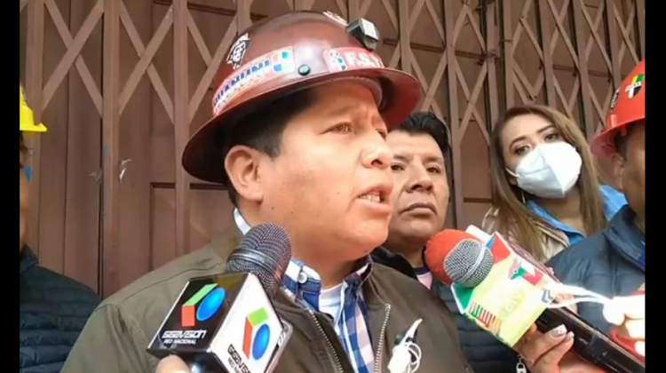 El dirigente de la COB, Juan Carlos Huarachi. Foto: Captura de video.