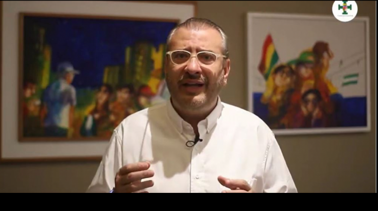 Presidente del Comité Cívico pro Santa Cruz, Rómulo Calvo. Foto: Captura video