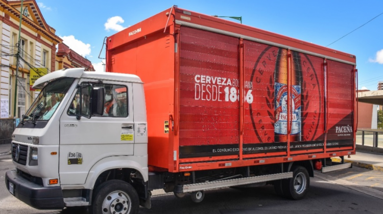Camión de la Cervecería Boliviana Nacional. Foto: CBN