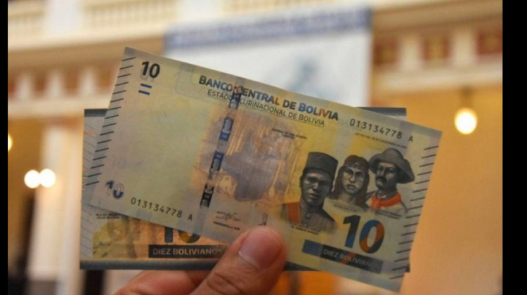 Imagen referencial del billete boliviano