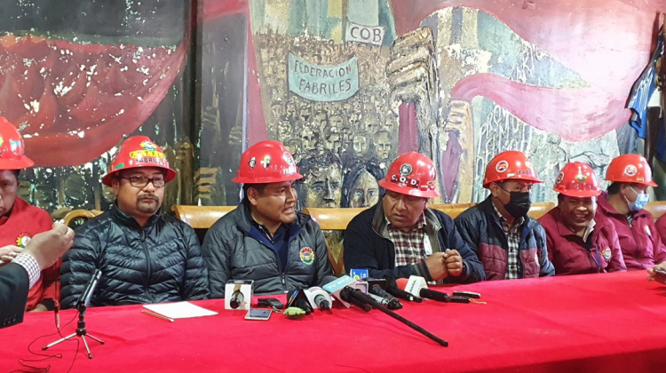 Dirigente de la Confederación General de Trabajadores Fabriles de Bolivia  Foto: ANF.