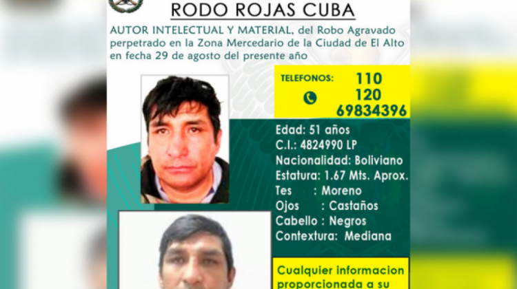 Afiche policial de Rodo Rojas