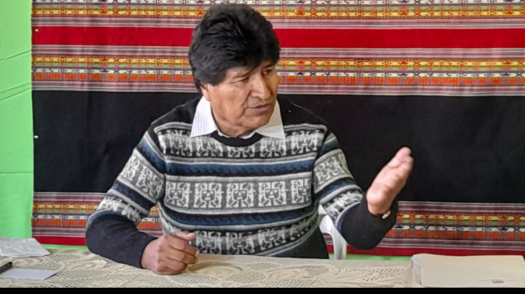 Evo Morales en entrevista en Kawsachun Coca. Foto: Captura.
