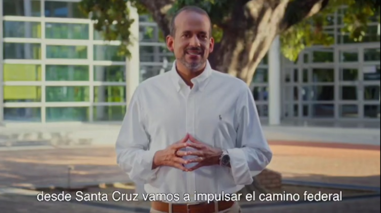 Fernando Camacho, gobernador de Santa Cruz. Foto: Captura de pantalla