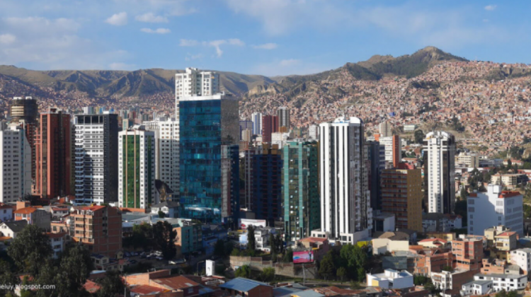 Edificios en la ciudad de La Paz.