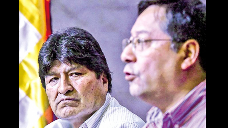 Evo Morales y Luis Arce en un encuentro anterior.