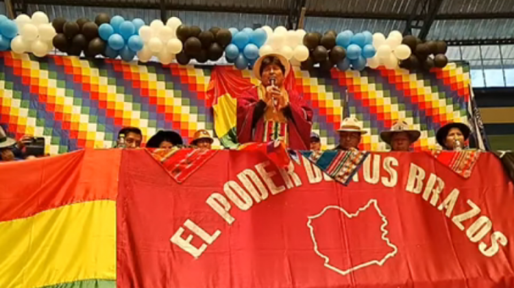 El expresidente y ahora presidente del MAS, Evo Morales. Foto: Captura de video.