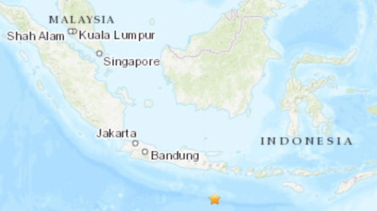 El epicentro del sismo ha estado ubicado al sur de la isla de Java.