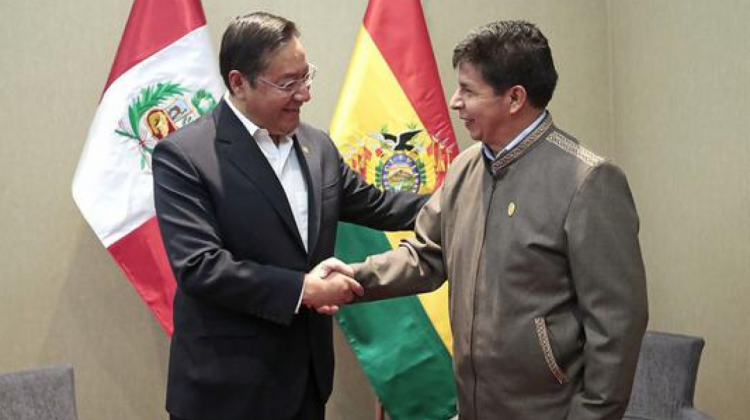 Arce y Castillo en una reunión en Chile. Foto: Presidencia