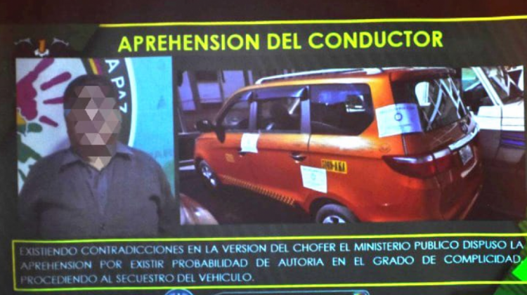 El taxista Reynaldo C., acusado del rapto del bebé Alex. Foto: Felcc.