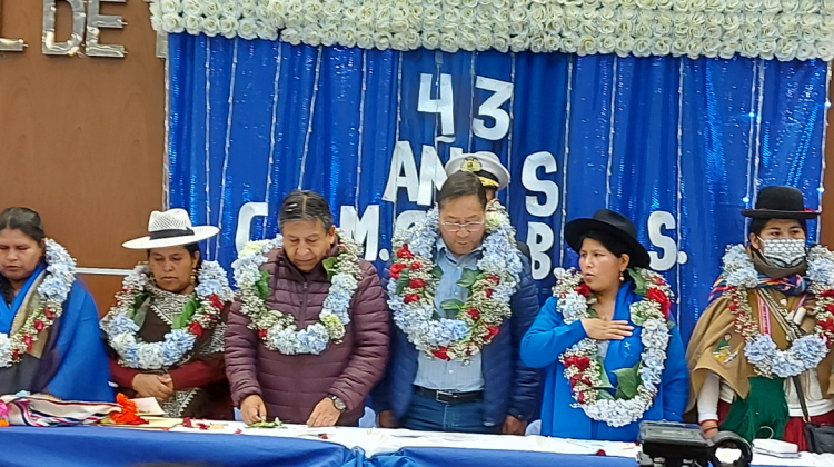 Los jefes de Estado en el 43 aniversario de las Bartolinas. Foto: ANF.