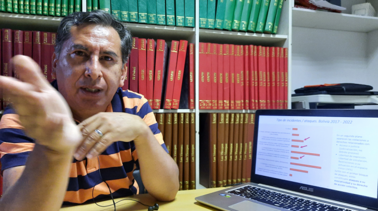 Miguel Miranda del Centro de Documentación e Información de Bolivia (Cedib). Foto: ANF
