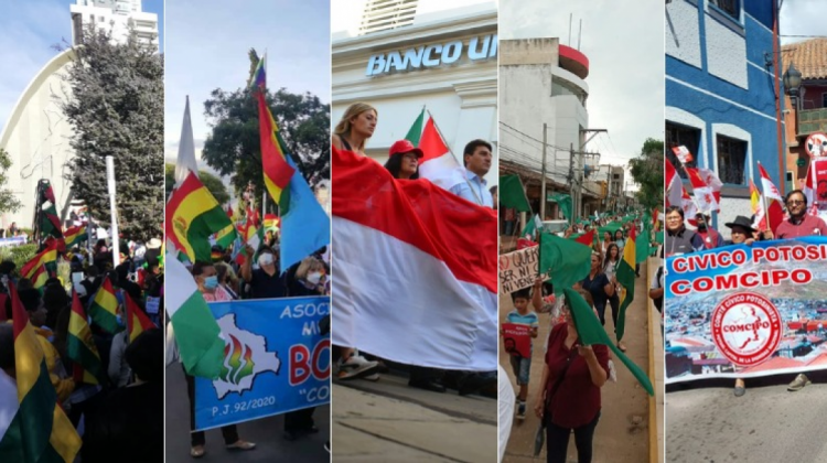 En ocho ciudades capitales se protagonizaron manifestaciones. Foto: Composición ANF