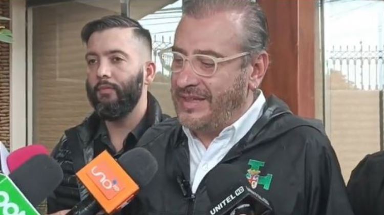 El presidente del Comité Cívico de Santa Cruz, Rómulo Calvo. Foto: Captura de video.