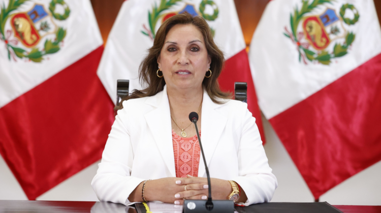 La presidenta de Perú, Dina Boluarte. Foto: PRESIDENCIA DE PERÚ