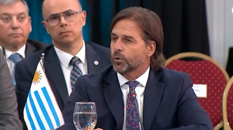 El presidente de Uruguay. Luis Lacalle. Foto: captura video