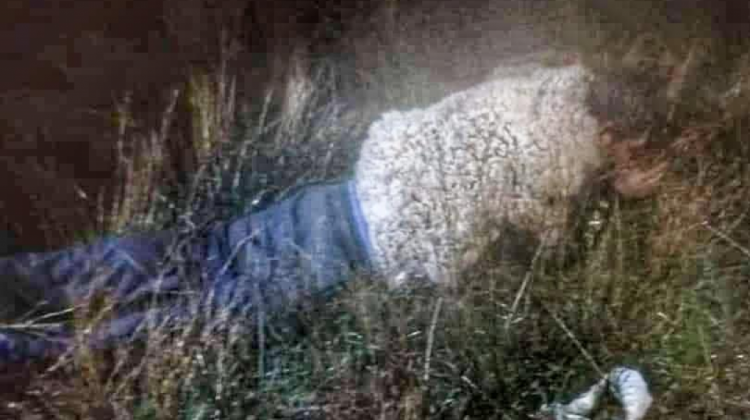 "El Araña" vistiendo un cuero de oveja al momento de ser atrapado. Foto: Régimen Penitenciario