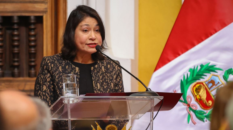 La ministra de Exteriores de Perú, Ana Cecilia Gervasi.