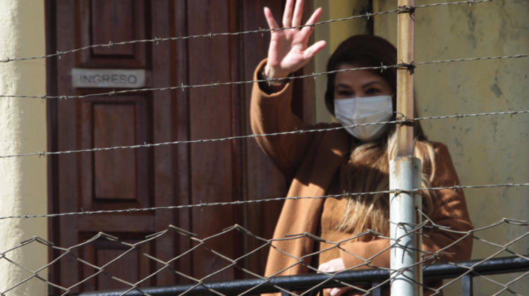 La expresidenta Jeanine Añez, en la cárcel de Miraflores de la ciudad de La Paz. Foto: ABI.