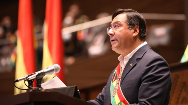 Presidente e Bolivia, Luis Arce. Foto: ABI