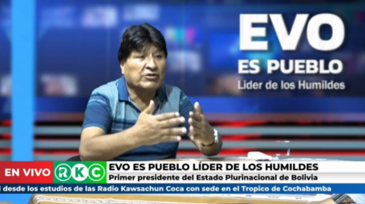 Expresidente Evo Morales. Foto: Captura video