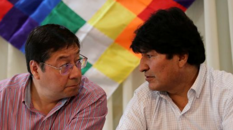 Luis Arce y Evo Morales