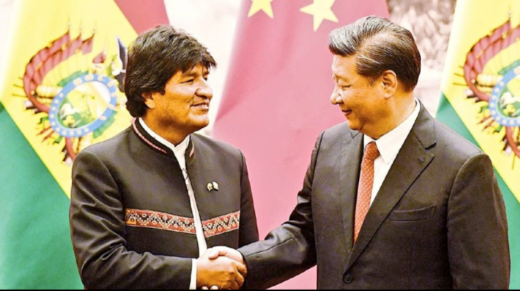 Evo Morales y el presidente de China, Xi Jinping. Foto: RRSS