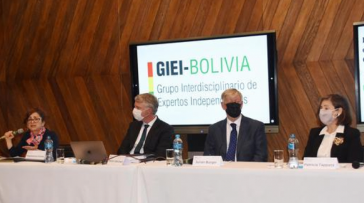 Grupo Interdisciplinario de Expertos Independientes (GIEI) en Bolivia.