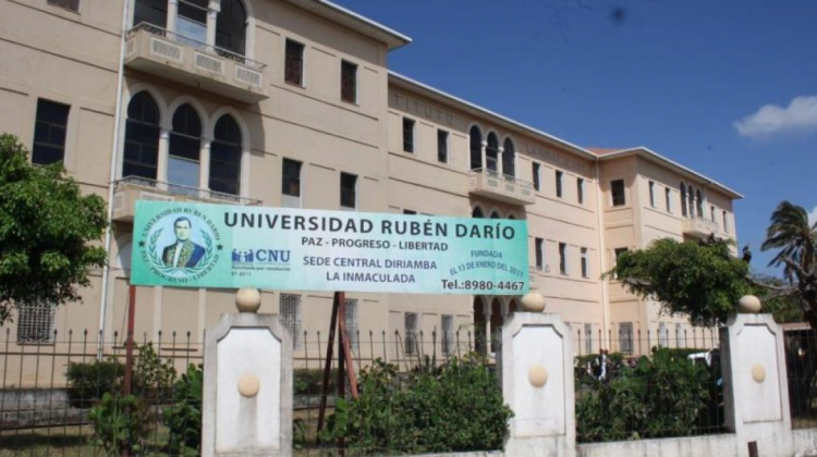 Frontis de la Universidad Rubén Darío (URD).
