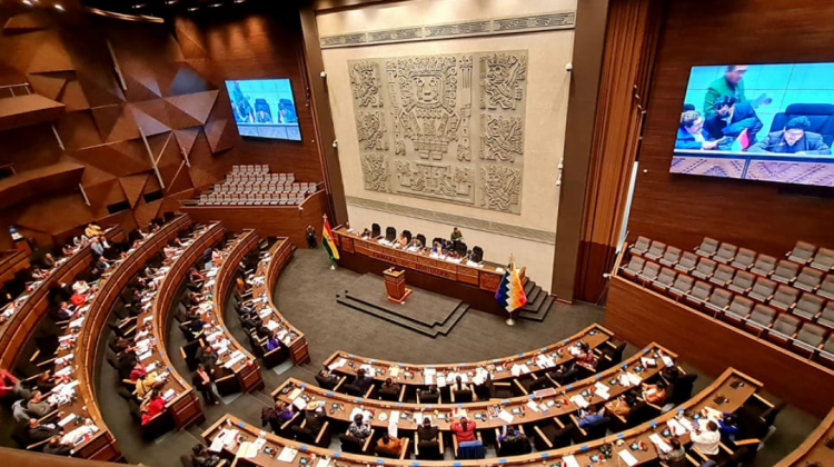 Sesión del pleno de la Asamblea Legislativa. Foto: Cámara de Senadores