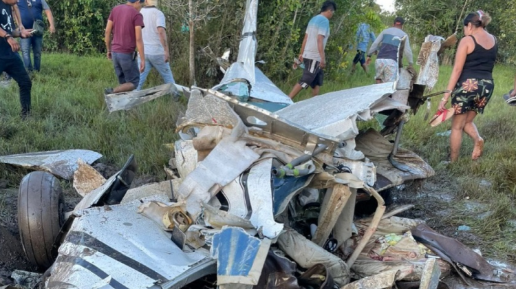 La avioneta siniestrada. Foto: Protagonista Beniano