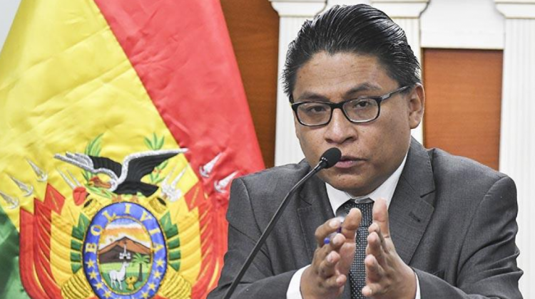 Ministro de Justicia, Iván Lima. Foto: ABI