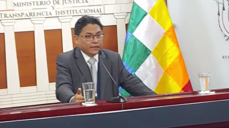 Iván Lima, ministro de Justicia. Foto y video: ANF