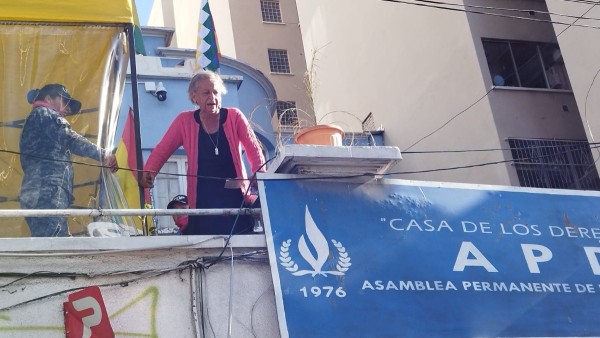 Amparo Carvajal desde la terraza de la ADPHB. Foto: ANF