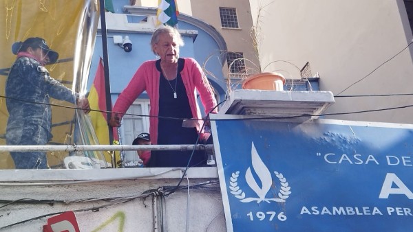 Amparo Carvajal en la terraza de la APDHB. Foto: Unitas