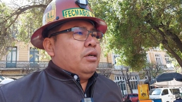 Máximo representante de la Federación Nacional de Cooperativas Mineras Auríferas de Bolivia (Fecmabol), Roger Coata. Foto: ANF
