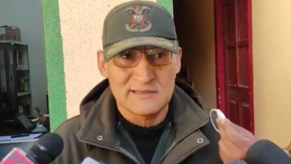 Subcomandante de la Policía de Potosí, Carlos Oblitas. Foto: Captura video