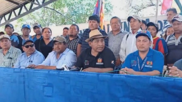 Dirigencia de la Csutcb afín a Evo Morales. Foto: Captura video