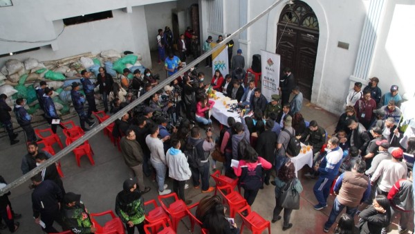 Uno de los tantos actos de Régimen Penitenciario en el penal San Pedro para inaugurar obras. Foto: DGRP