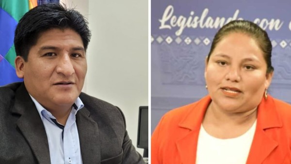 Diputados arcistas del MAS Andrés Flores y Deysi Choque. Foto. ANF
