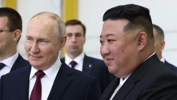 El presidente de Rusia, Vladimir Putin, y el líder de Corea del Norte, Kim Jong Un.